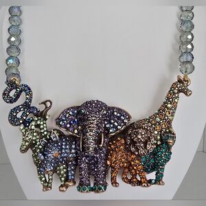 Multicolored Sparkling Safari Crystal Necklace